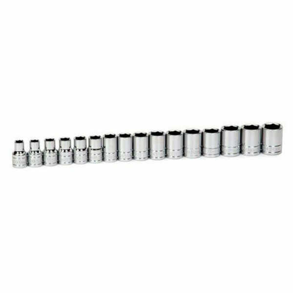 Williams Socket Set, 16 Pieces, 1/2 Inch Dr, Shallow, 1/2 Inch Size JHW32943